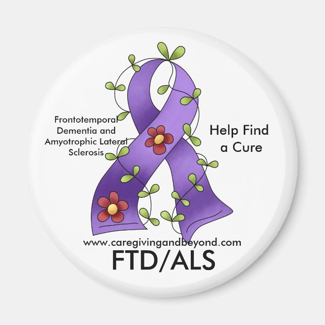 FTD/ALS Purple Ribbon Magnet (Front)