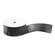 FTF Monochrome Grosgrain Ribbon in Dark Grey Tones