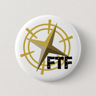 FTF with compass 6 Cm Round Badge