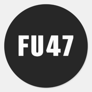 Fu47 Funny Anti Trump 2024 Patriotic American Flag Classic Round Sticker