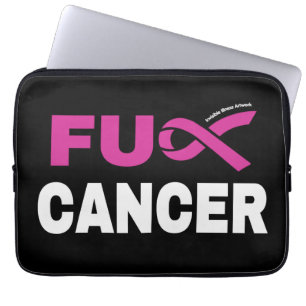 FU CANCER...Breast Cancer Laptop Sleeve
