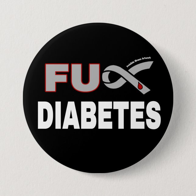 FU Diabetes 7.5 Cm Round Badge (Front)