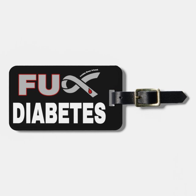 FU Diabetes Luggage Tag (Front Horizontal)