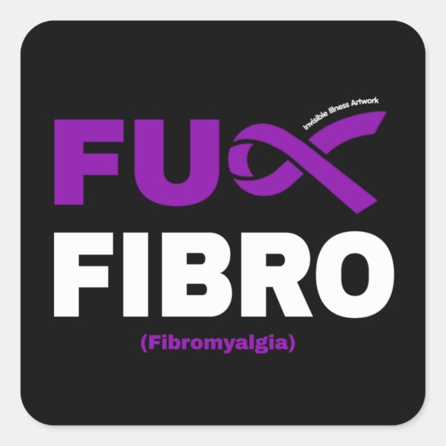 FU FIBRO SQUARE STICKER (Front)