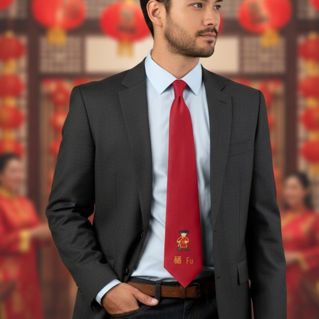 Fu - Good Luck sign in red Tie (Creator Uploaded)