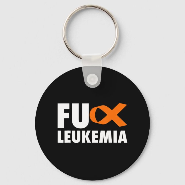 FU Leukaemia  Fun Leukaemia Awareness  Key Ring (Front)