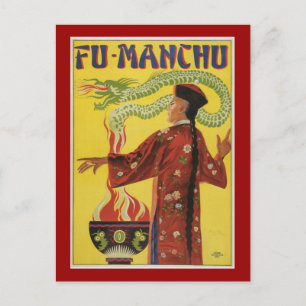 Fu-Manchu Magician Advertisement Postcard