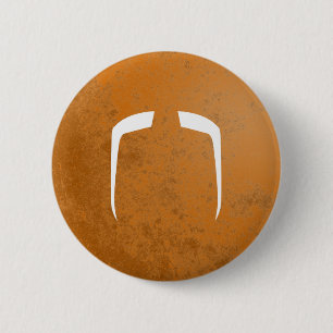 Fu Manchu Moustache 6 Cm Round Badge