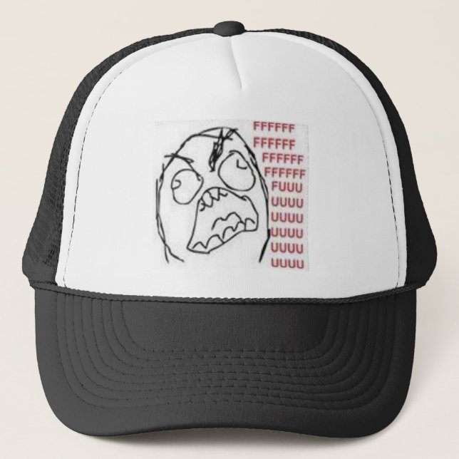 FU Rage Comic Trucker Hat (Front)
