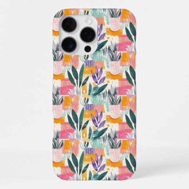 Fuavism Style Garden Pots Pattern iPhone Case (Back)