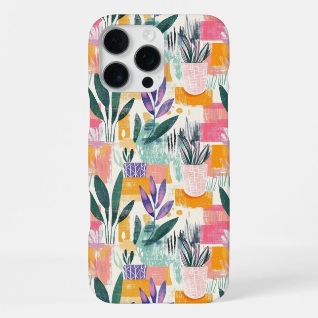 Fuavism Style Garden Pots Pattern iPhone Case (Back)