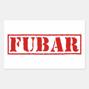 FUBAR RECTANGULAR STICKER