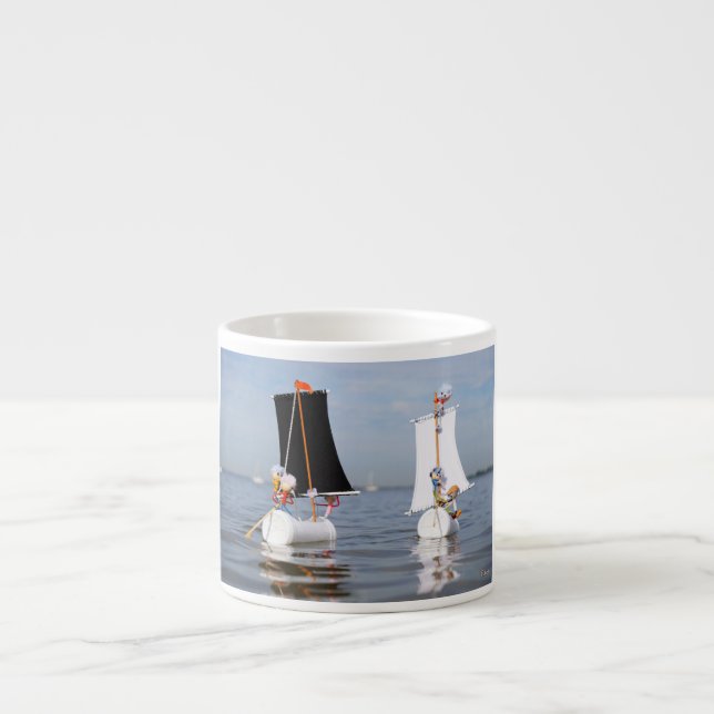 Fubbies at sea against plastic pollution. espresso cup (Front)