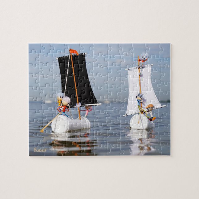 Fubbies at sea against plastic pollution. jigsaw puzzle (Horizontal)