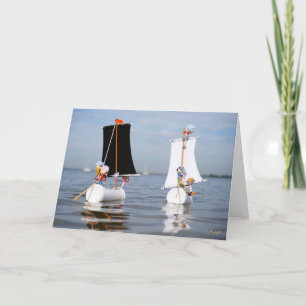 Fubbies at sea against plastic pollution. thank you card