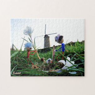 Fubbies in a mill plant a crown ball. jigsaw puzzle