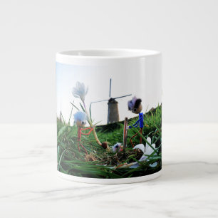 Fubbies in a mill plant a crown ball. large coffee mug