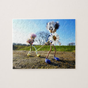 Fubbies in nature with daisy. jigsaw puzzle