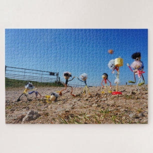 Fubbies who win or lose corfballs. jigsaw puzzle