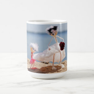 Fubby Bridesmaid with Bride on the beach. Coffee Mug
