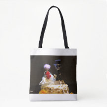 Fubby bruidspaartje op taart.