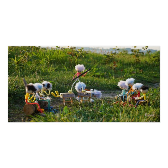 Fubby dolls carrying out magic trick poster (Front)