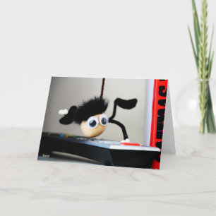 Fubby hanging like Tom Cruise's scene. Thank You Card