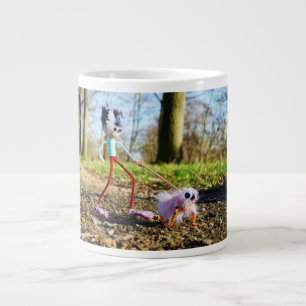 Fubby leaving his dog.v. large coffee mug