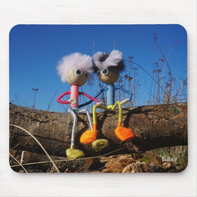 Fubby pair that's romantically in love. mouse pad (Front)