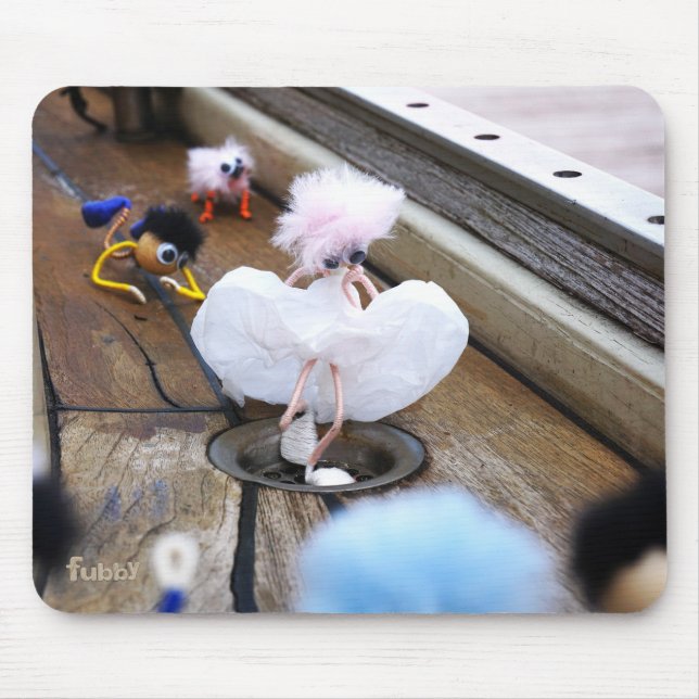 Fubby puppet dressed as Marilyn Monroe dressed. Mouse Pad (Front)