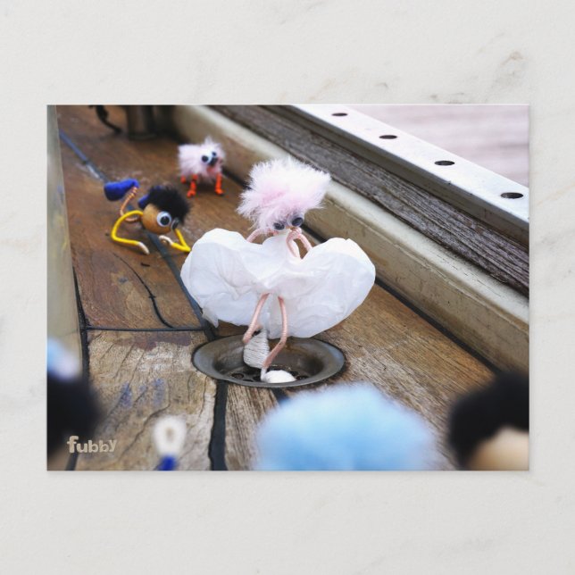 Fubby puppet dressed as Marilyn Monroe dressed. Postcard (Front)