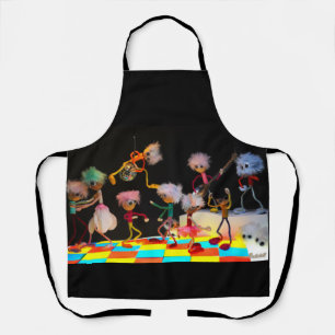 Fubby's at the disco, enjoying a night out. apron