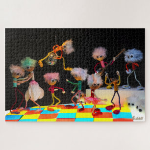 Fubby's at the disco, enjoying a night out. jigsaw puzzle