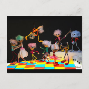 Fubby's at the disco, enjoying a night out. postcard