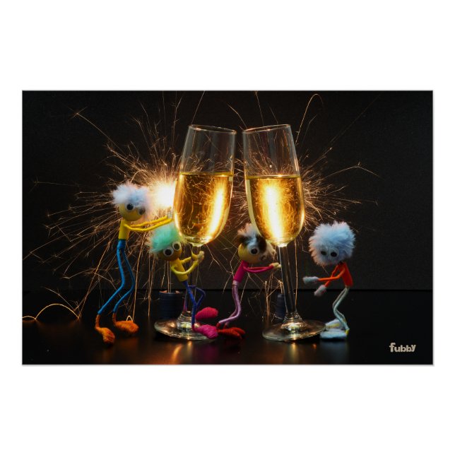 Fubby's celebrating with fireworks. poster (Front)