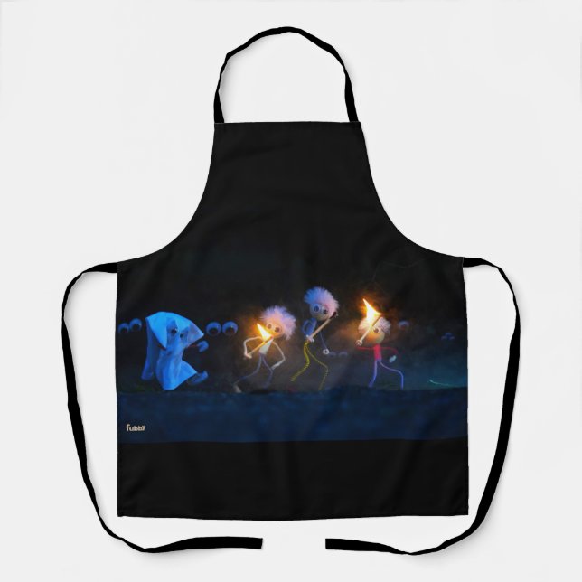 Fubby's on the haunting, hallowed joke. apron (Front)