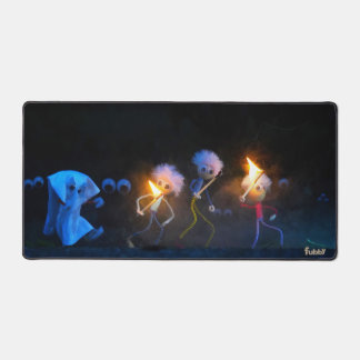 Fubby's on the haunting, hallowed joke. desk mat