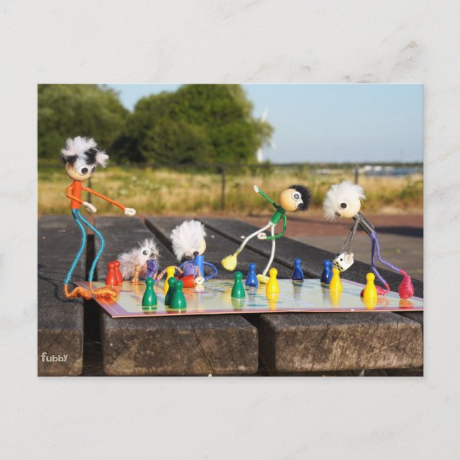 Fubby's playing "Man doesn't make you worse!" Postcard (Front)