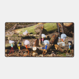 Fubby's working in their sawmill. desk mat