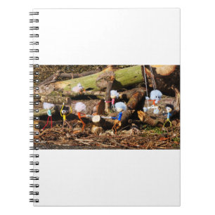 Fubby's working in their sawmill. notebook