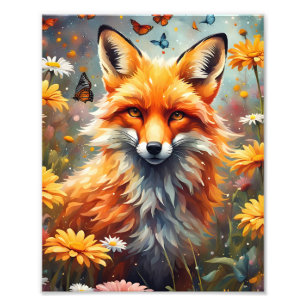 Fuchs auf der Wiese Photo Print