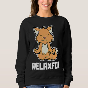 Fuchs Fox Relaxfox Yoga Animal Position Vintage Fr Sweatshirt