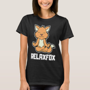 Fuchs Fox Relaxfox Yoga Animal Position Vintage Fr T-Shirt