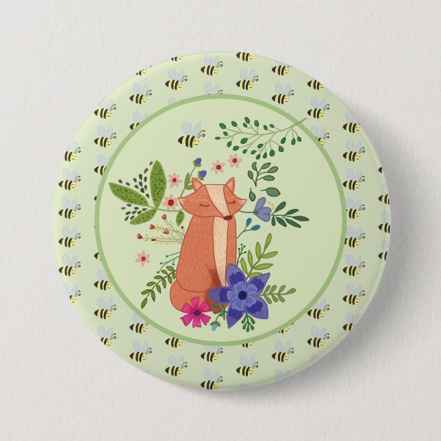 Fuchs im Wald  Button (Front)