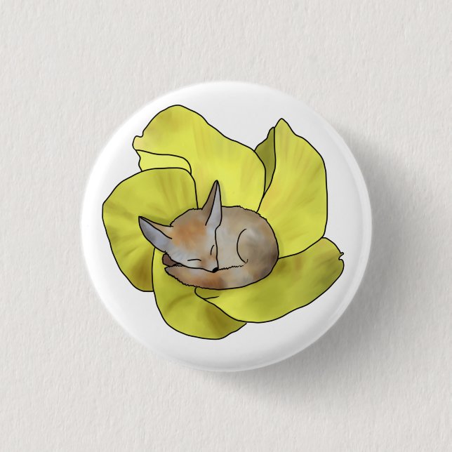 Fuchs in Blüte  3 Cm Round Badge (Front)