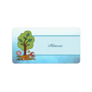 Fuchs unterm Baum Adressaufkleber Label