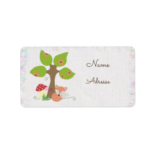 Fuchs unterm Baum Label