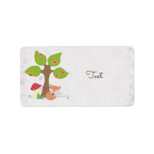 Fuchs unterm Baum Label