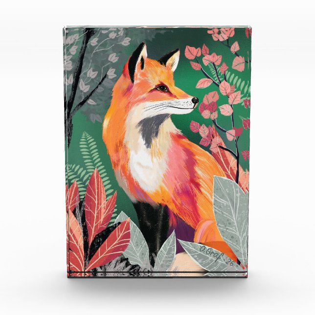 Fuchs Zauberwald Hand-Painted Nature Illustrations Photo Block (Front)