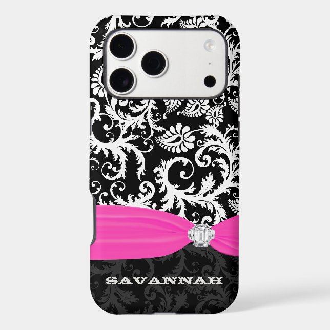 Fuchsi White Any Colour Damask Printed Crystal (Back)